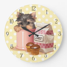 ヨークシャーテリアとチョコレートカップケーキ