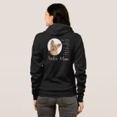 ヨークシャーテリアのお母さんのフード付きスウェットシャツ パーカ (裏面フル)