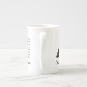 ヨークシャーテリアのお母さんの骨灰磁器のマグ ボーンチャイナマグカップ (裏面)