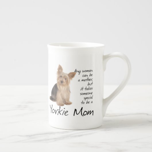 ヨークシャーテリアのお母さんの骨灰磁器のマグ ボーンチャイナマグカップ (右)