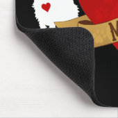 ヨークシャーテリアのお母さん[入れ墨のスタイル] マウスパッド (コーナー)