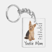 ヨークシャーテリアのお母さんKeychain キーホルダー (正面左)