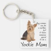 ヨークシャーテリアのお母さんKeychain キーホルダー (正面)
