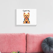 ヨークシャーテリアのイラストが楽しい犬の生活 キャンバスプリント (インサイチュ (リビング))
