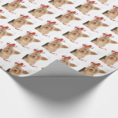 ヨークシャーテリアのクリスマスの包装紙 ラッピングペーパー (角)