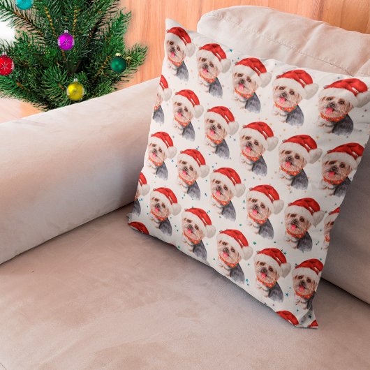 ヨークシャーテリアのクリスマススター クッション