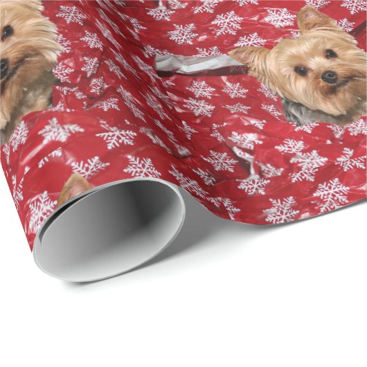 ヨークシャーテリアのクリスマス ラッピングペーパー (ロールコーナー)