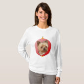 ヨークシャーテリアのクリスマス Tシャツ (正面フル)
