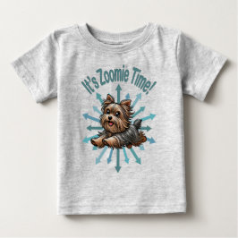 ヨークシャーテリアのズーミータイム ベビーTシャツ