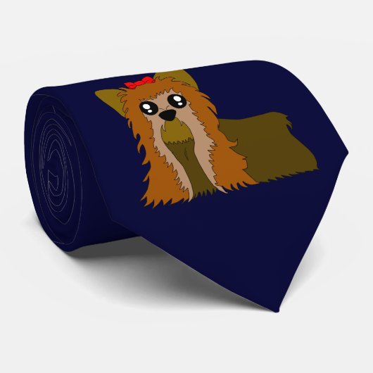 ヨークシャーテリアのタイ#2 ネクタイ (ロール)