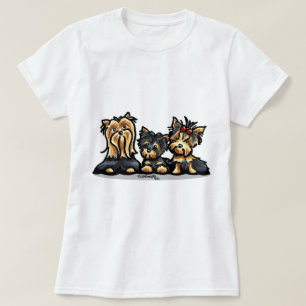 ヨークシャーテリアのトリオ Tシャツ