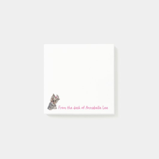 ヨークシャーテリアのノート ポストイット (正面)