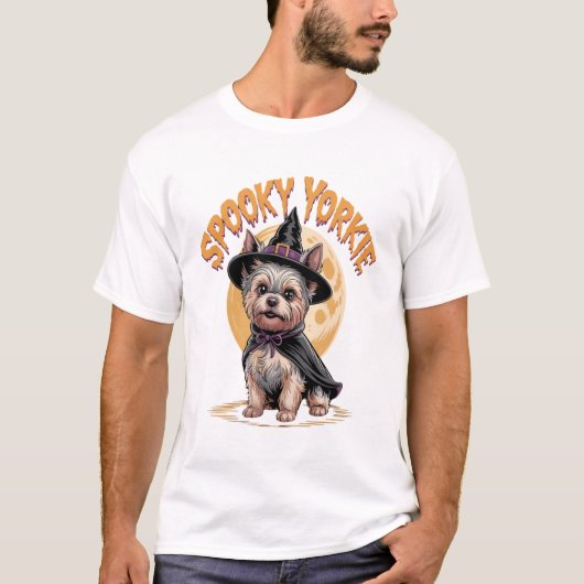 ヨークシャーテリアのハロウィン Tシャツ (正面)
