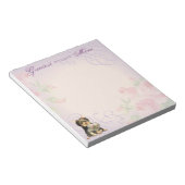 ヨークシャーテリアのハートのお母さん ノートパッド (アングル)