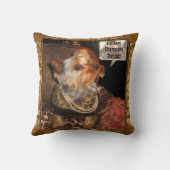 ヨークシャーテリアのパーティー夜 クッション (裏面)