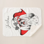 ヨークシャーテリアのファッションのシュート|はあなたの名前を加えます シェルパブランケット (正面(横))