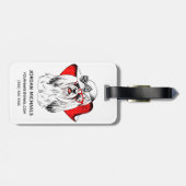 ヨークシャーテリアのファッションのシュート|はあなたの名前を加えます ラゲッジタグ (裏面横)