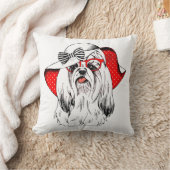 ヨークシャーテリアのファッションのシュート クッション (ブランケット)