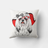 ヨークシャーテリアのファッションのシュート クッション (裏面)