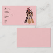 ヨークシャーテリアのポートレート 名刺 (正面/裏面)