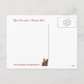 ヨークシャーテリアのメスの子犬は私のバレンタインの郵便はがきです シーズンポストカード (裏面)