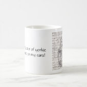 ヨークシャーテリアのヨークシャテリアのコーヒー・マグ コーヒーマグカップ (中央)