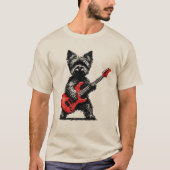 ヨークシャーテリアのロックンロール Tシャツ (正面)