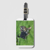 ヨークシャーテリアの動き ラゲッジタグ (正面縦)