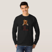 ヨークシャーテリアの母さん あなたが食事するたびにずっと見てるよ Tシャツ (正面フル)