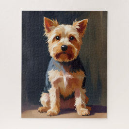 ヨークシャーテリアの犬のペットの絵 ジグソーパズル