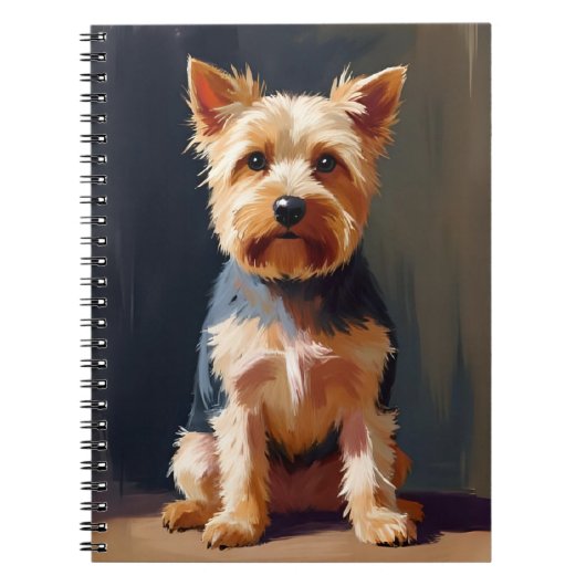 ヨークシャーテリアの犬のペットの絵 ノートブック (正面)