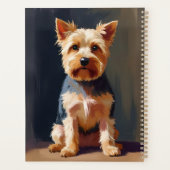 ヨークシャーテリアの犬のペットの絵 プランナー手帳 (裏面)
