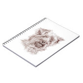 ヨークシャーテリアの絵 ノートブック (左側)