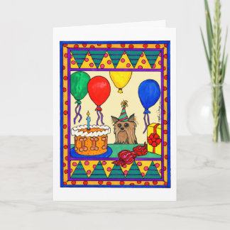 ヨークシャーテリアの誕生日 カード