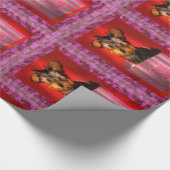 ヨークシャーテリアの買物客 ラッピングペーパー (角)