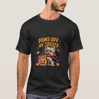 ヨークシャーテリアの面白いハロウィンの犬好きの可愛いV Tシャツ