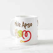 ヨークシャーテリアのApso犬の品種お母さんのギフト コーヒーマグカップ (正面左)