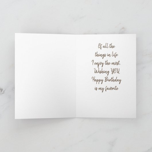 「ヨークシャーテリアは一匹の幸運な犬」誕生日が望む カード (内部)