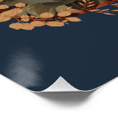 ヨークシャーテリアまたはシルキーテリアかわいいヴィンテージフローラ犬 ポスター (コーナー)