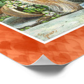 ヨークシャーテリアインチューリップガーデンキャンバスプリント ポスター (角)