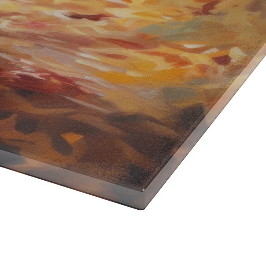 ヨークシャーテリアイン紅葉秋インスパイア カッティングボード (角)