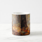ヨークシャーテリアイン紅葉秋インスパイア コーヒーマグカップ (中央)
