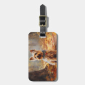 ヨークシャーテリアイン紅葉秋インスパイア ラゲッジタグ (正面縦)