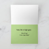 ヨークシャーテリアイン車誕生日 カード (内部)