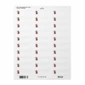 ヨークシャーテリアウィンタースカーフ水玉模様 ラベル (フルシート)