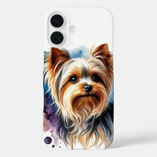 ヨークシャーテリアウォーター色 Case-Mate iPhoneケース (裏面)