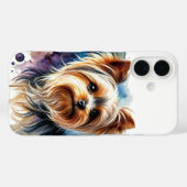 ヨークシャーテリアウォーター色 Case-Mate iPhoneケース (裏面 (横))