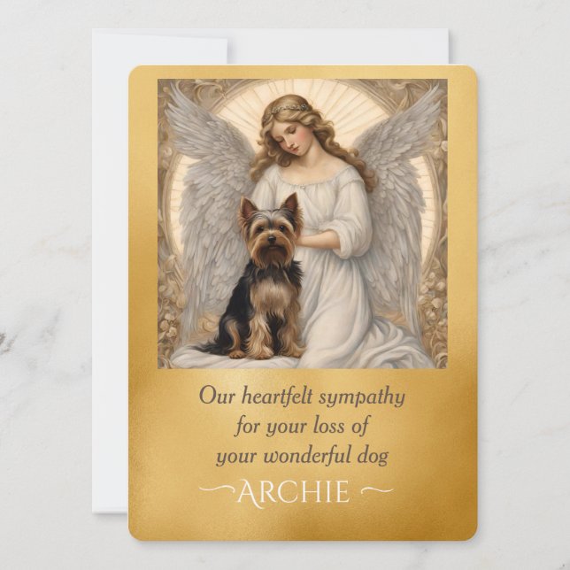 ヨークシャーテリアエレガントエンジェル悔やみや弔慰 (正面)