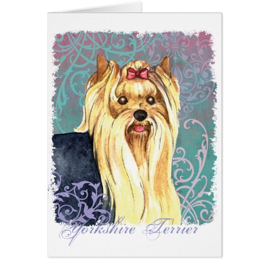 ヨークシャーテリアエレガントカード (正面)