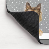 ヨークシャーテリアオン水玉模様 マウスパッド (コーナー)